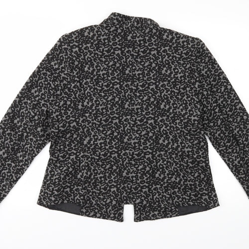 Marks and Spencer Womens Grey Animal Print  Jacket  Size 16