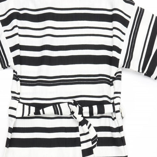 Warehouse Womens Black Striped  Pencil Dress  Size 10