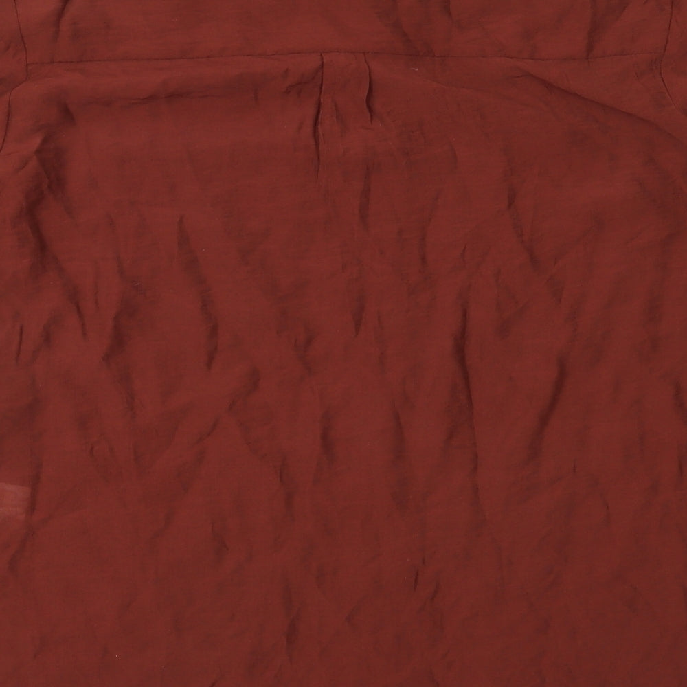 NEXT Womens Brown   Basic Button-Up Size 14