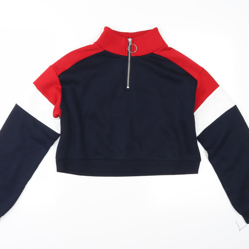 Divided Womens Black  Jersey Pullover Sweatshirt Size XS  - Cropped