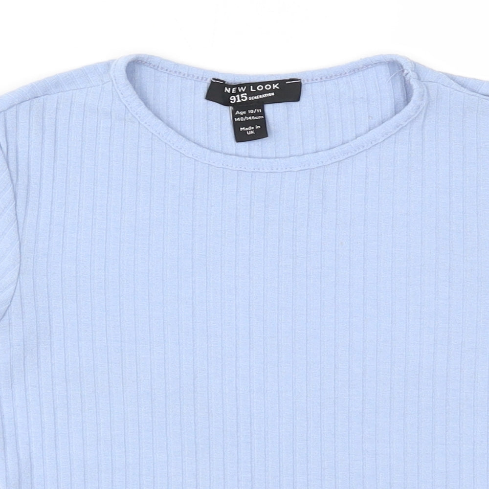 New Look Girls Blue  Jersey Basic T-Shirt Size 10-11 Years