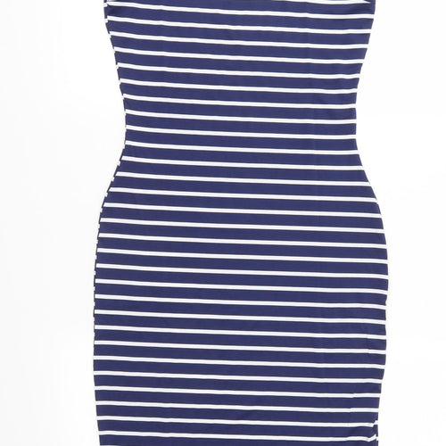 SheIn Womens Blue Striped  Shift  Size S