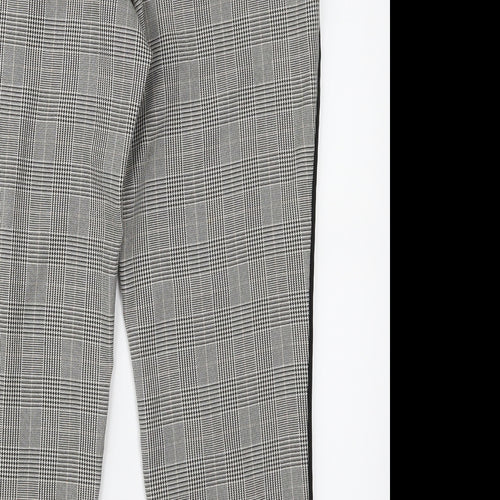 Dorothy Perkins Womens Black Check  Trousers  Size 12 L25 in