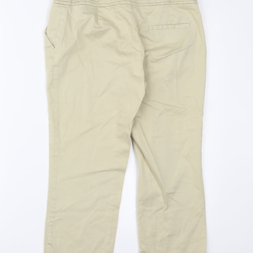 NEXT Womens Beige   Cropped Trousers Size 10 L23 in