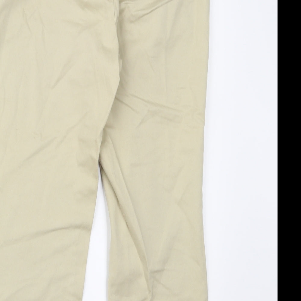 NEXT Womens Beige   Cropped Trousers Size 10 L23 in