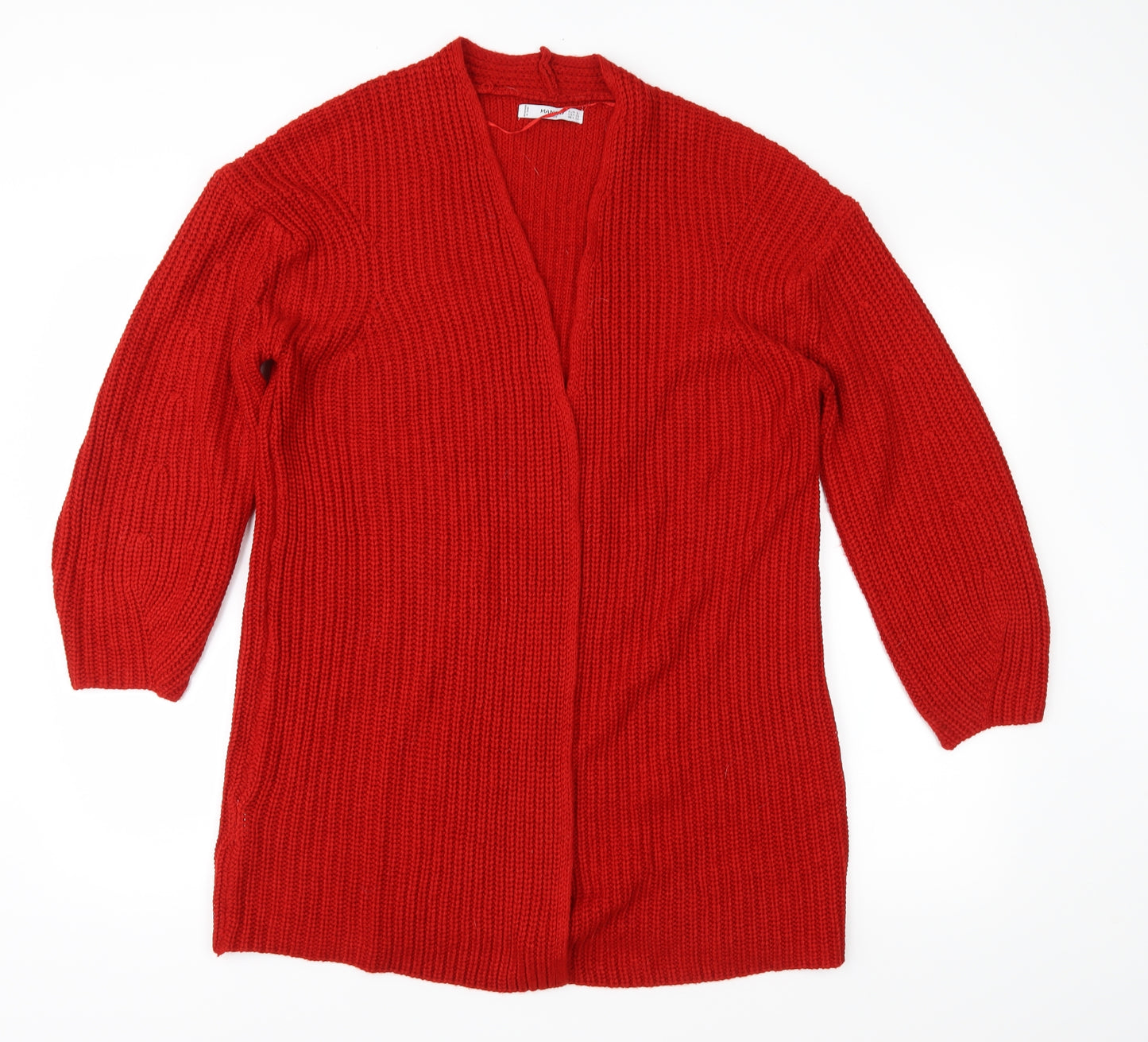 Mango Womens Red  Knit Cardigan Jumper Size S