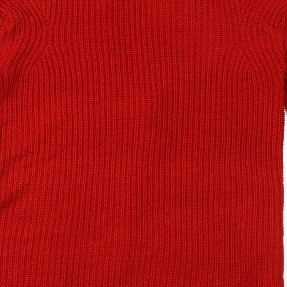 Mango Womens Red  Knit Cardigan Jumper Size S