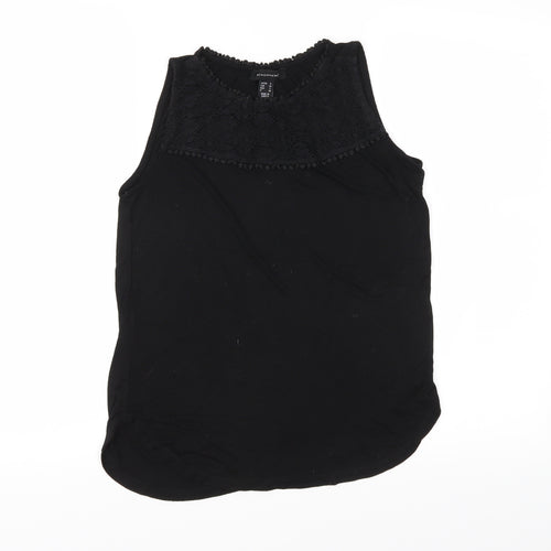 Primark Womens Black  Jersey Basic T-Shirt Size 6