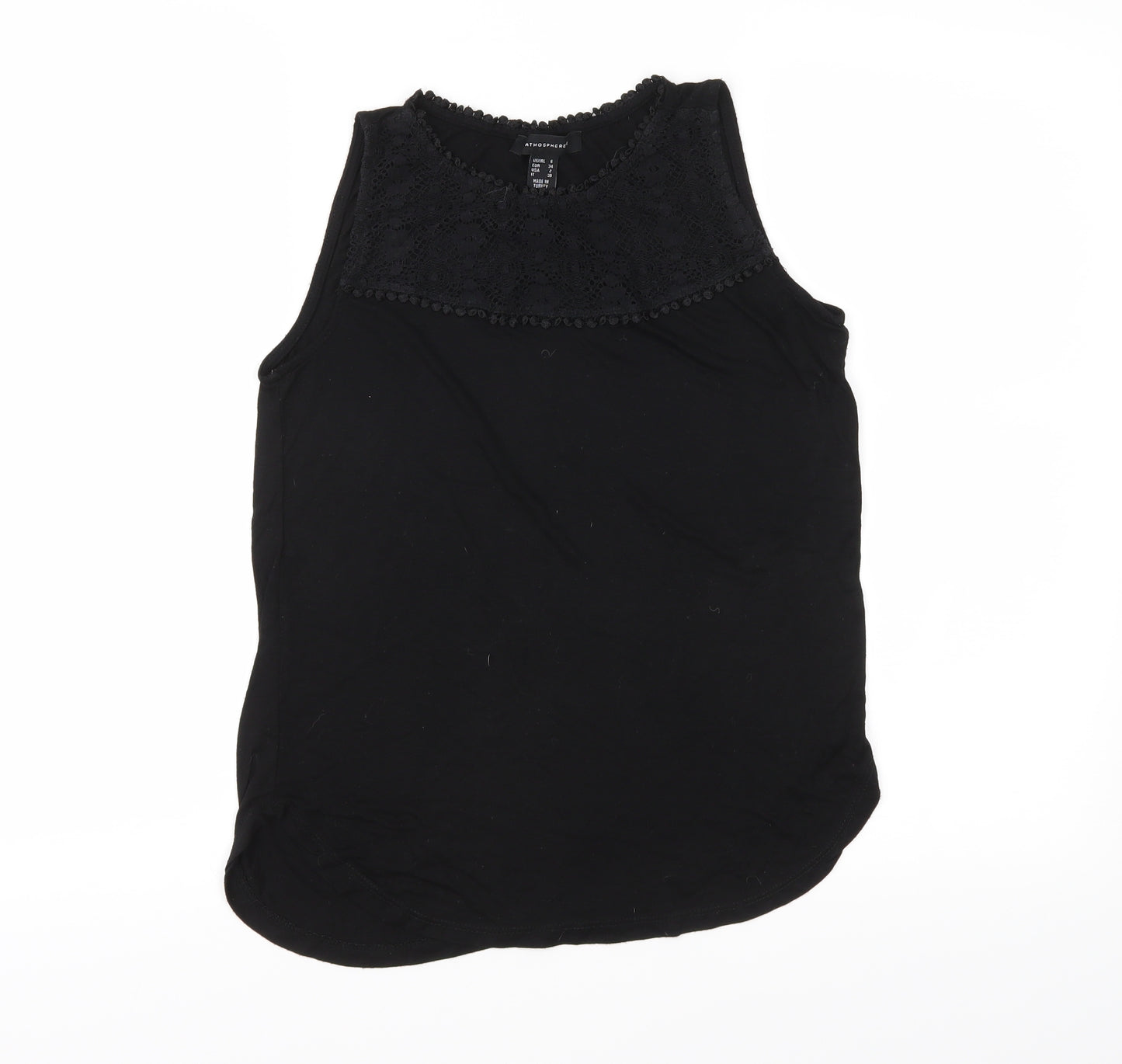Primark Womens Black  Jersey Basic T-Shirt Size 6