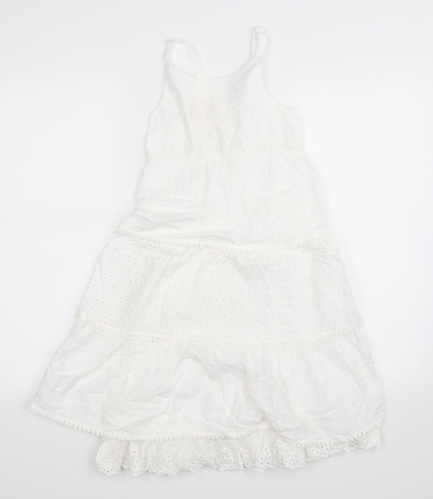 TU Girls White   Fit & Flare  Size 7 Years