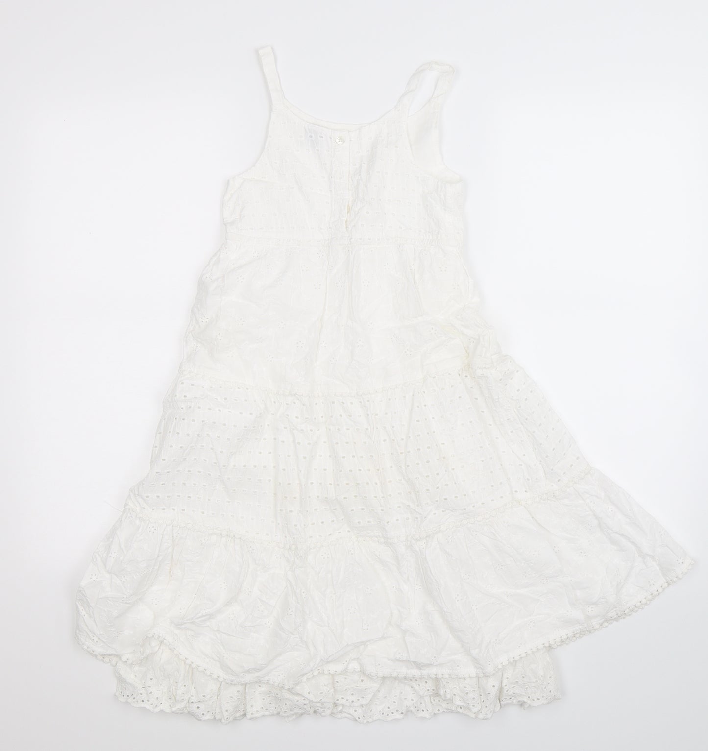 TU Girls White   Fit & Flare  Size 7 Years
