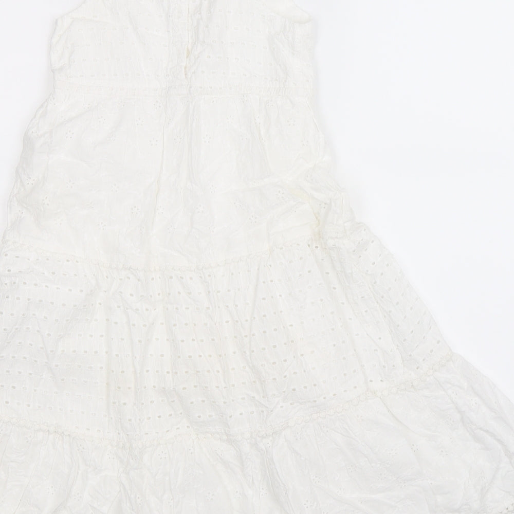 TU Girls White   Fit & Flare  Size 7 Years