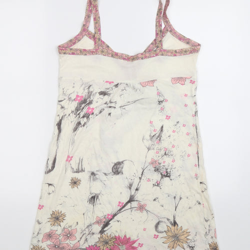 Miss Selfridge Womens White Floral  Tank Dress  Size 12