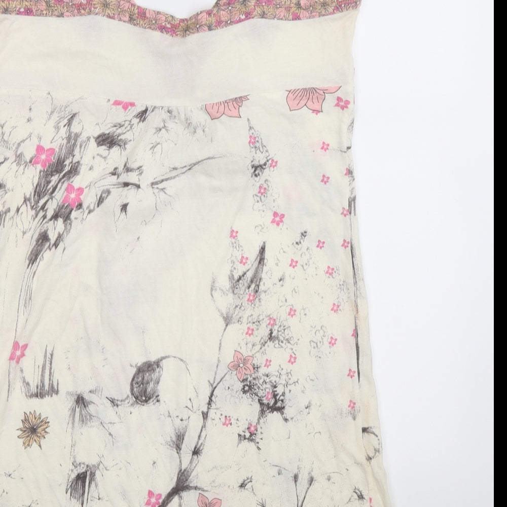 Miss Selfridge Womens White Floral  Tank Dress  Size 12