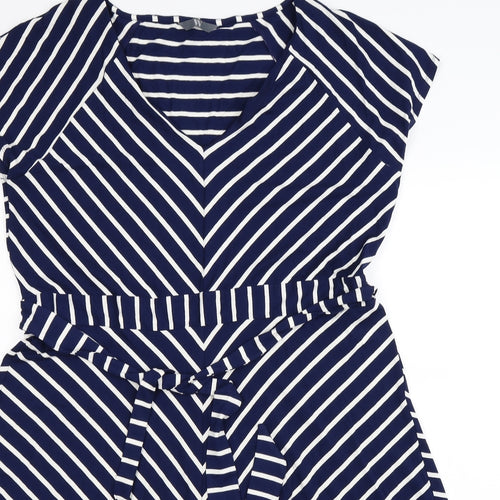 BHS Womens Blue Striped  Fit & Flare  Size 20