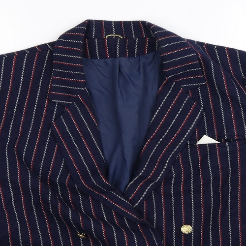 Philip Green Mens Blue Striped  Jacket Blazer Size 36