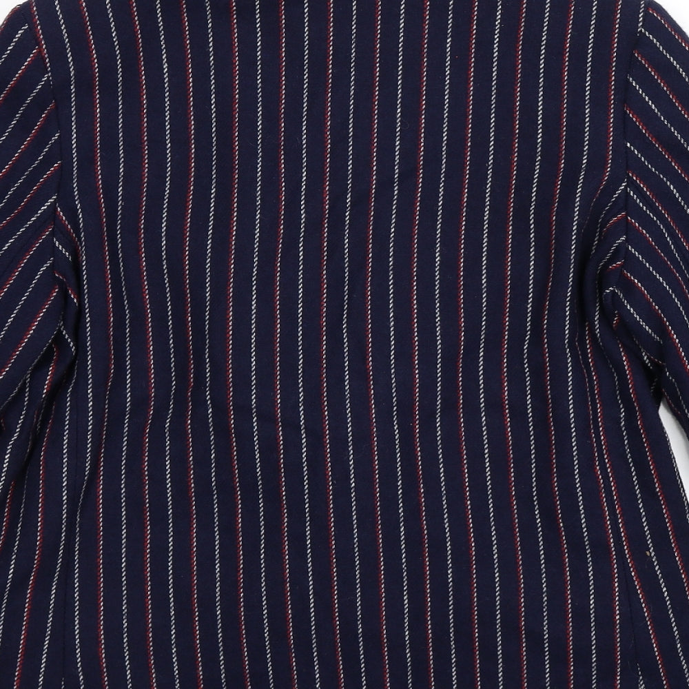 Philip Green Mens Blue Striped  Jacket Blazer Size 36