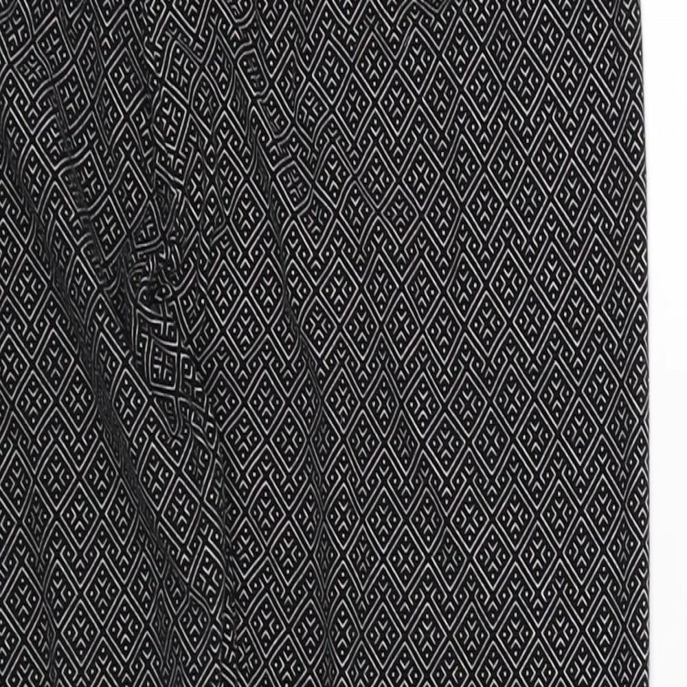 Primark Womens Grey Geometric  Capri Leggings Size 16 L25 in