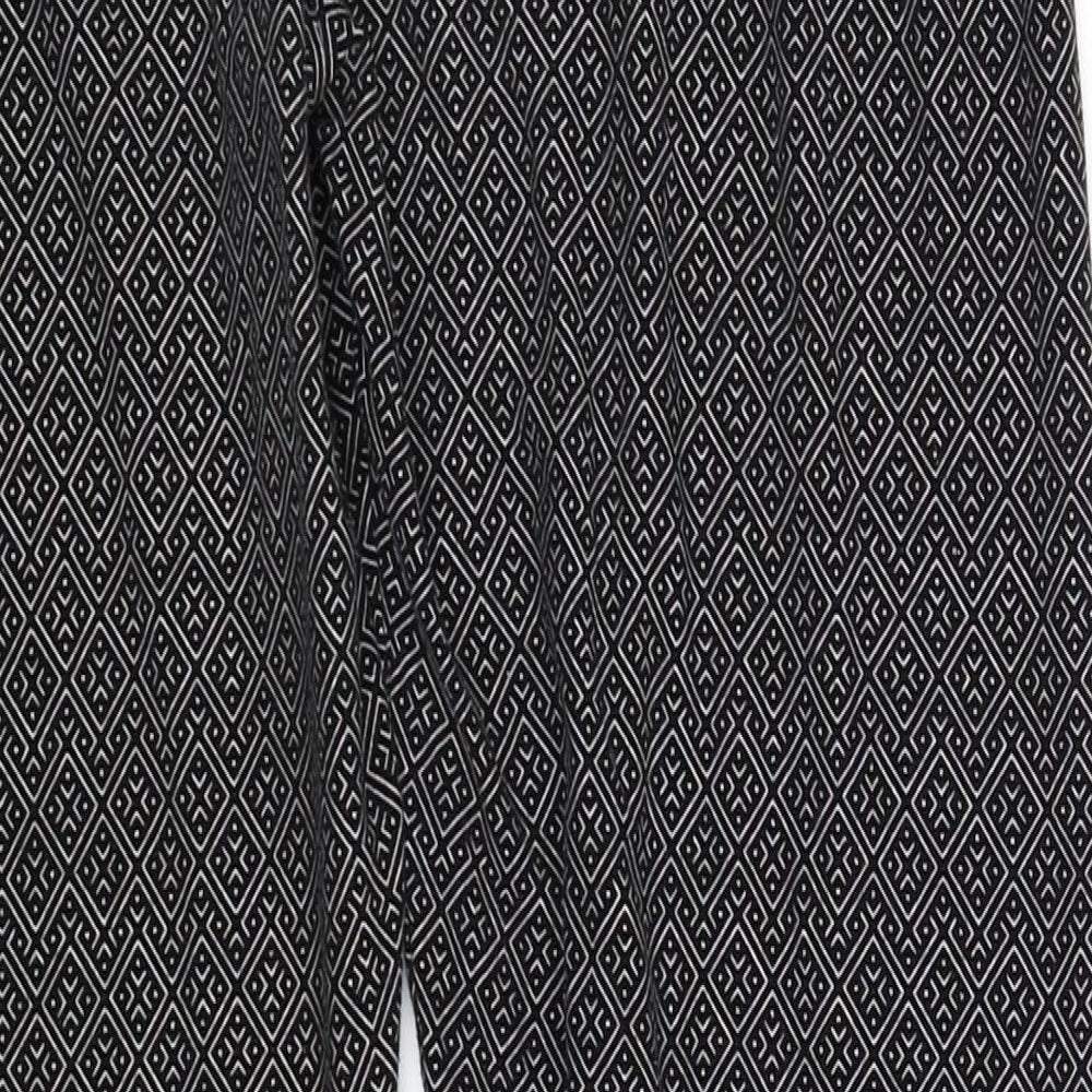 Primark Womens Grey Geometric  Capri Leggings Size 16 L25 in