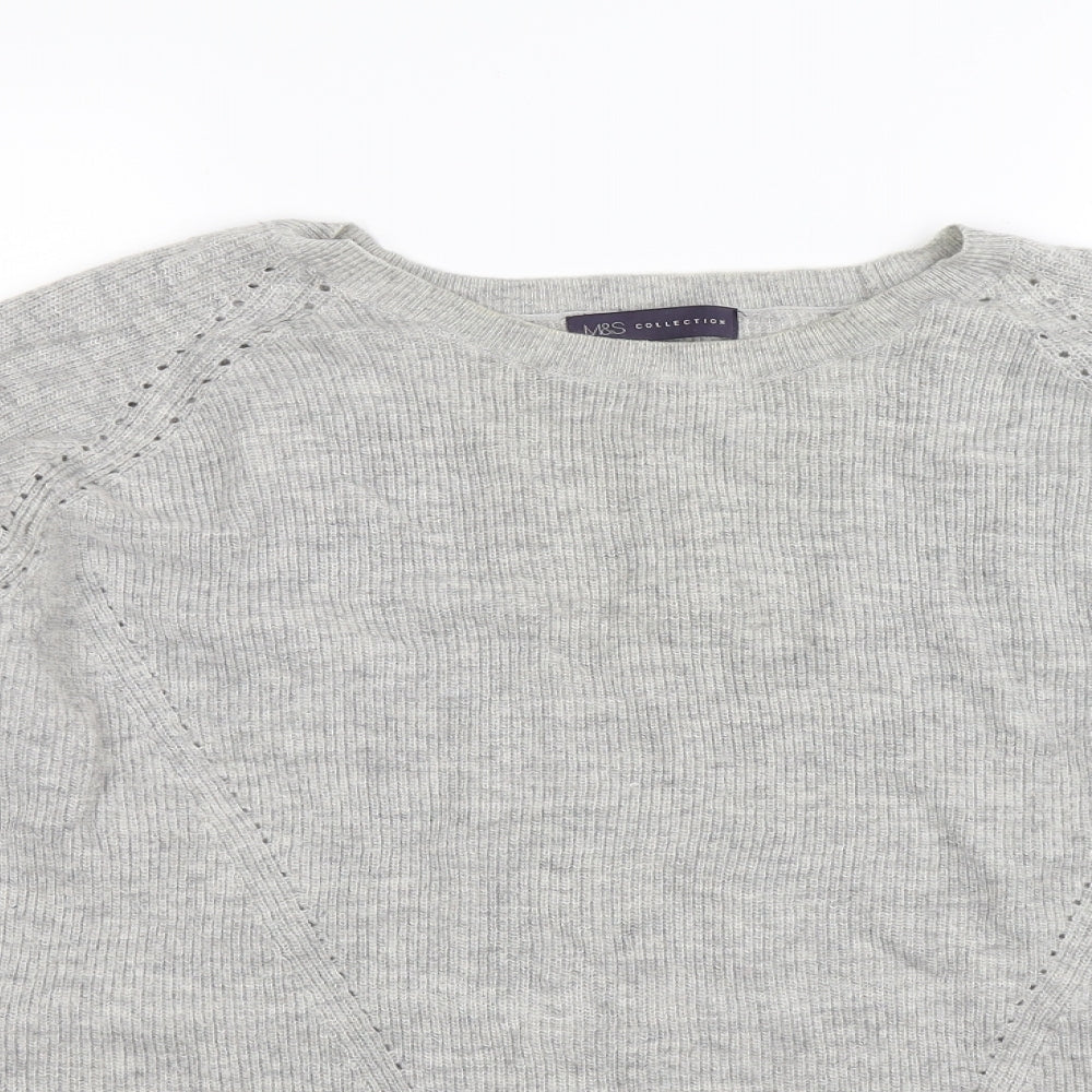 Marks and Spencer Womens Grey  Knit Pullover Jumper Size 20
