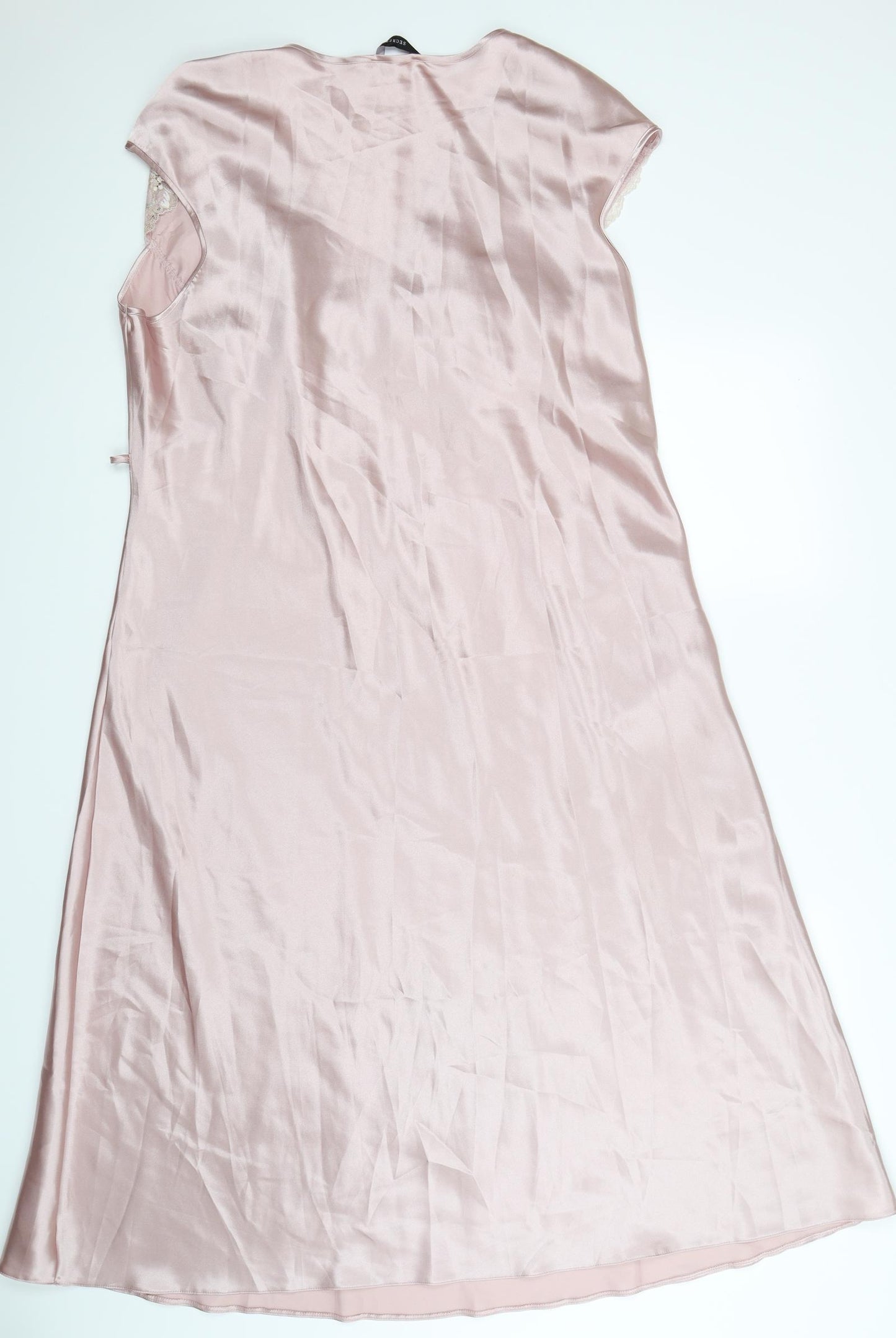 Secrets Womens Pink Solid Satin Babydoll Dress Size 2XL