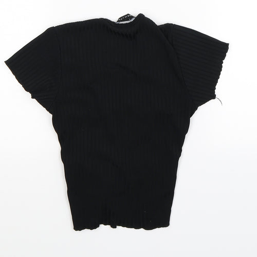 New Look Womens Black   Cropped T-Shirt Size 8