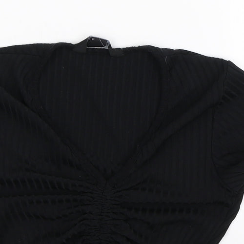 New Look Womens Black   Cropped T-Shirt Size 8