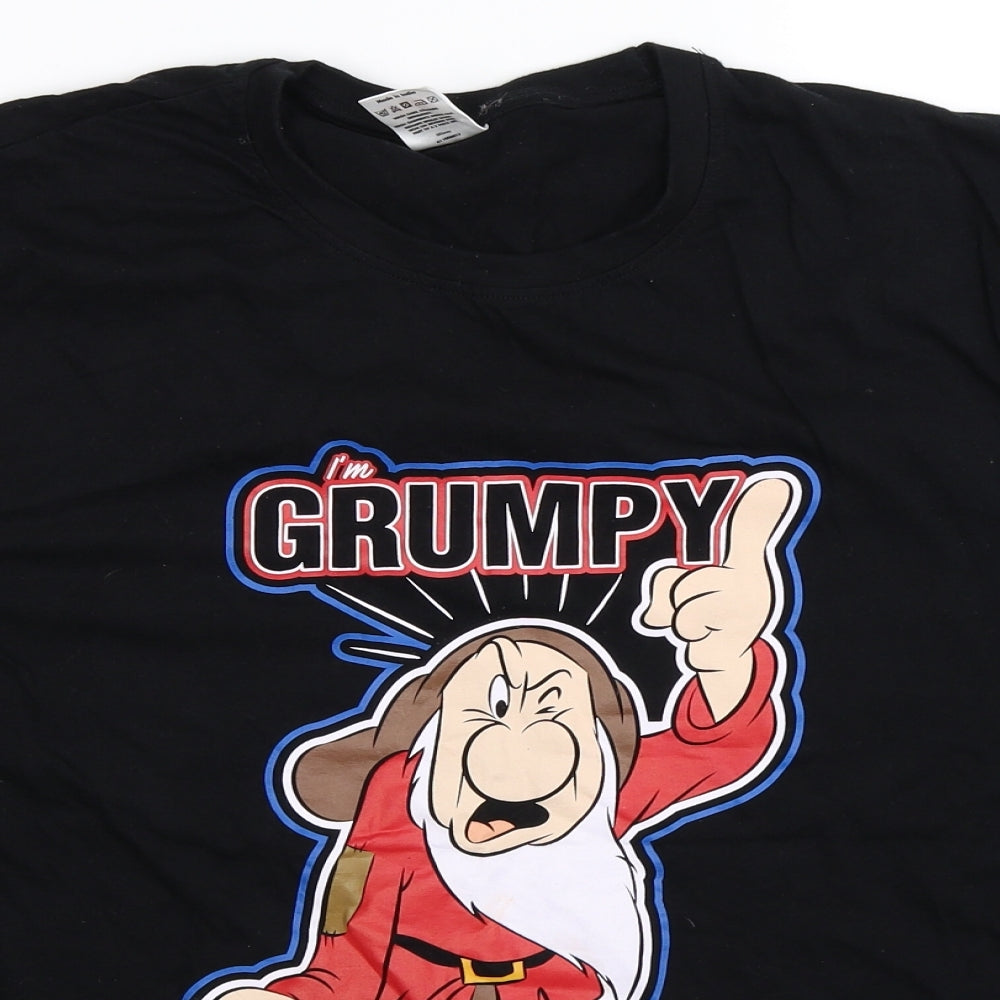 Disney Mens Black    T-Shirt Size L