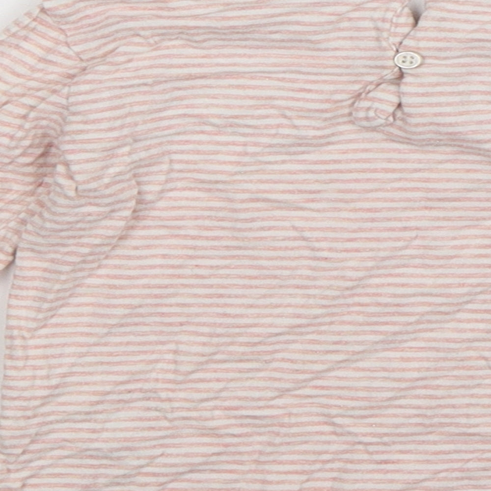 NEXT Girls Pink Striped  Basic T-Shirt Size 3 Years