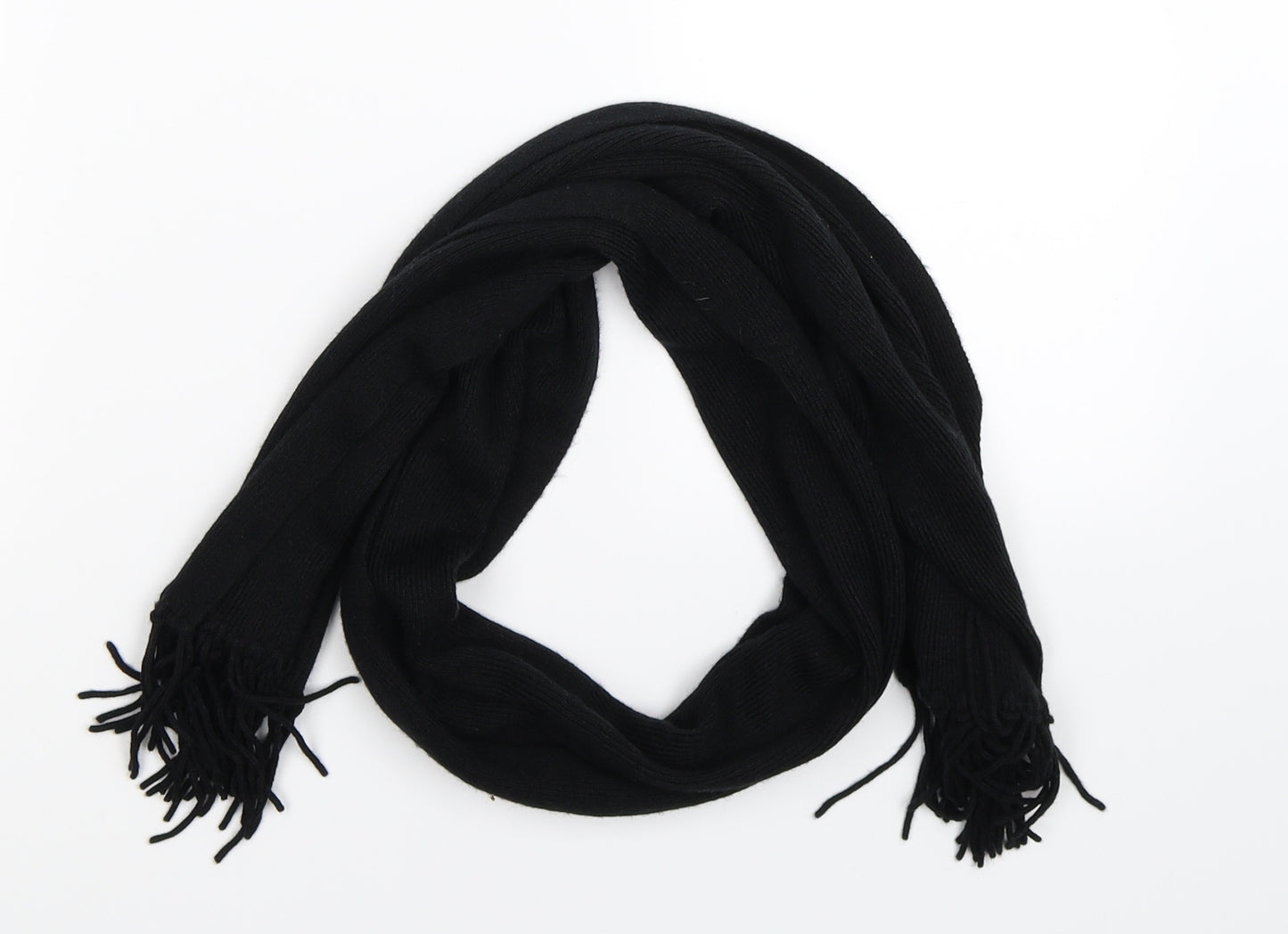Preworn Unisex Black  Knit  Scarf