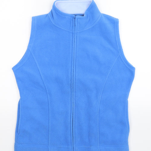 Isle Womens Blue  Fleece Gilet Jacket Size 12