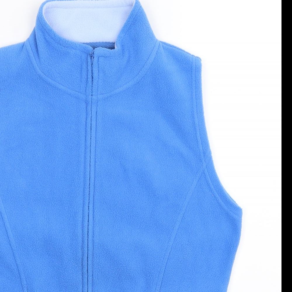 Isle Womens Blue  Fleece Gilet Jacket Size 12