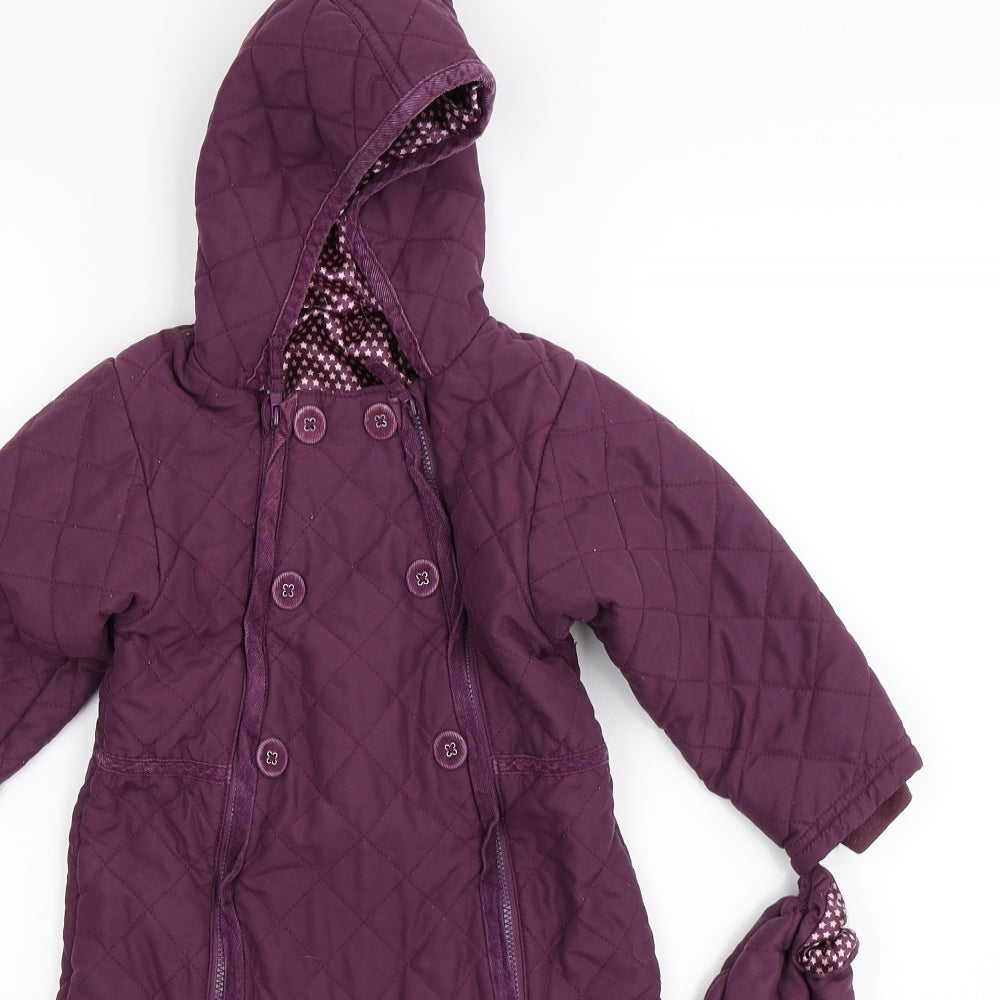 Marks and Spencer Baby Purple   Coverall One-Piece Size 12-18 Months
