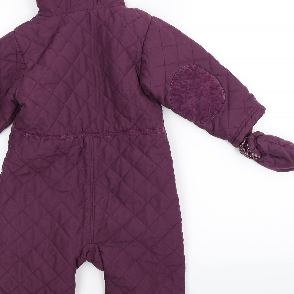 Marks and Spencer Baby Purple   Coverall One-Piece Size 12-18 Months
