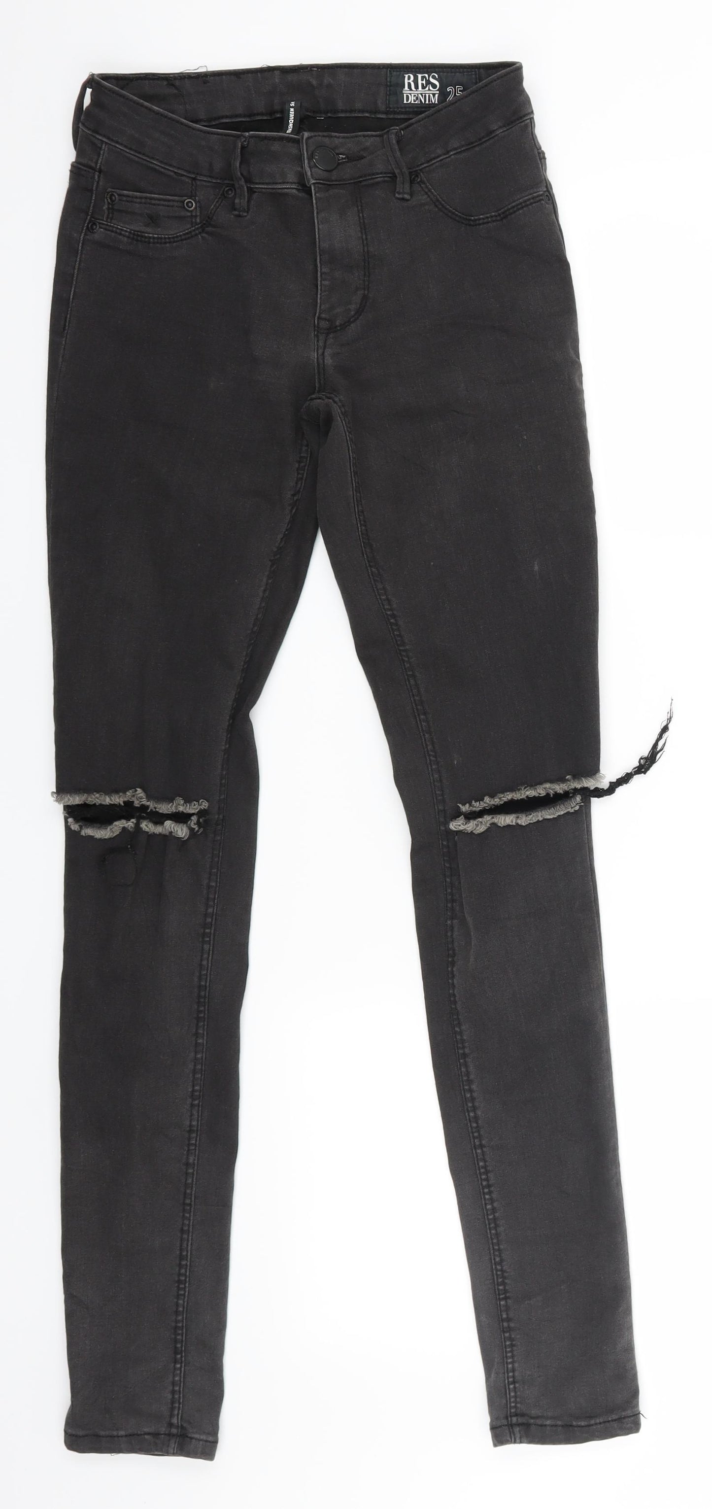 Res Denim Womens Black  Denim Jegging Jeans Size 25 in L30 in