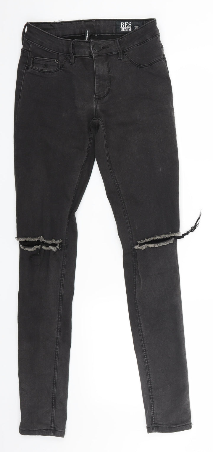 Res Denim Womens Black  Denim Jegging Jeans Size 25 in L30 in
