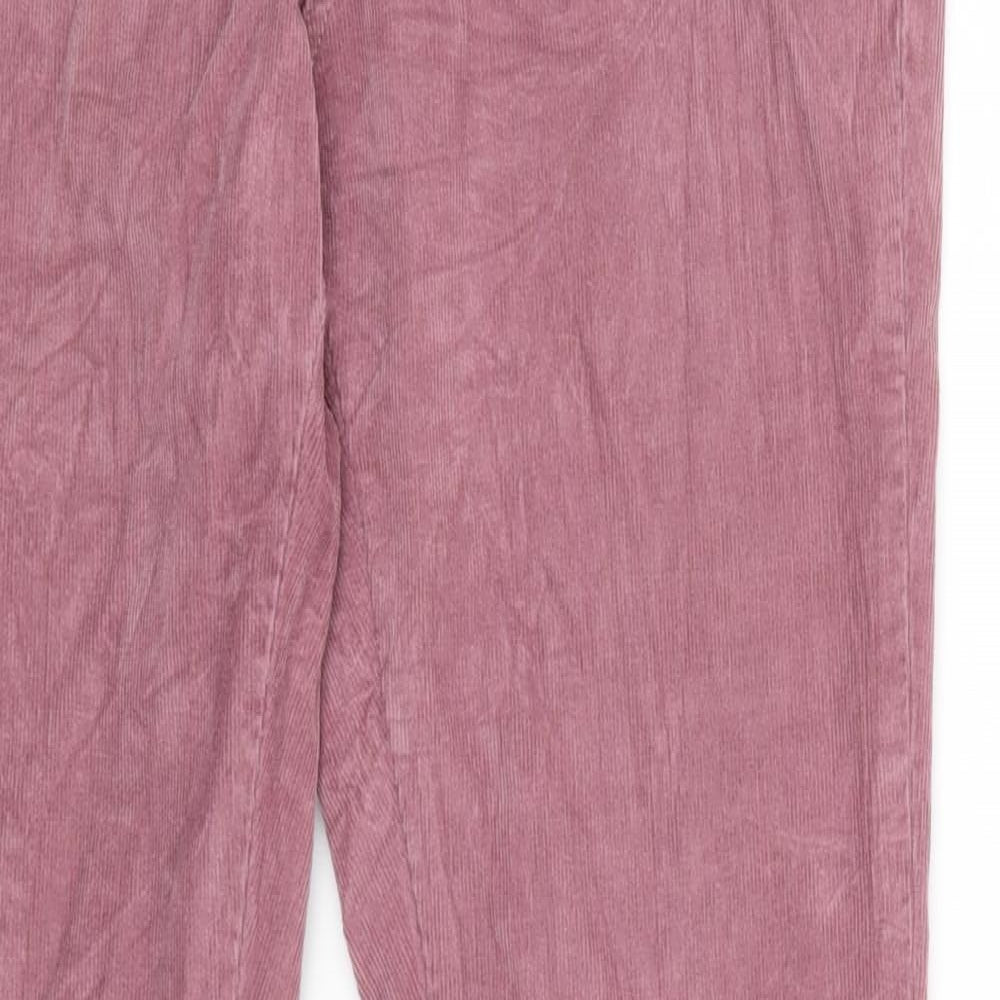 TU Womens Pink  Corduroy Trousers  Size 12 L30 in