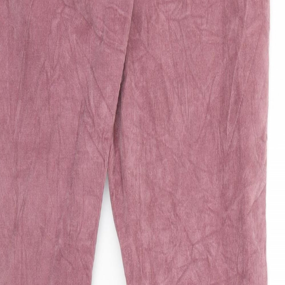 TU Womens Pink  Corduroy Trousers  Size 12 L30 in