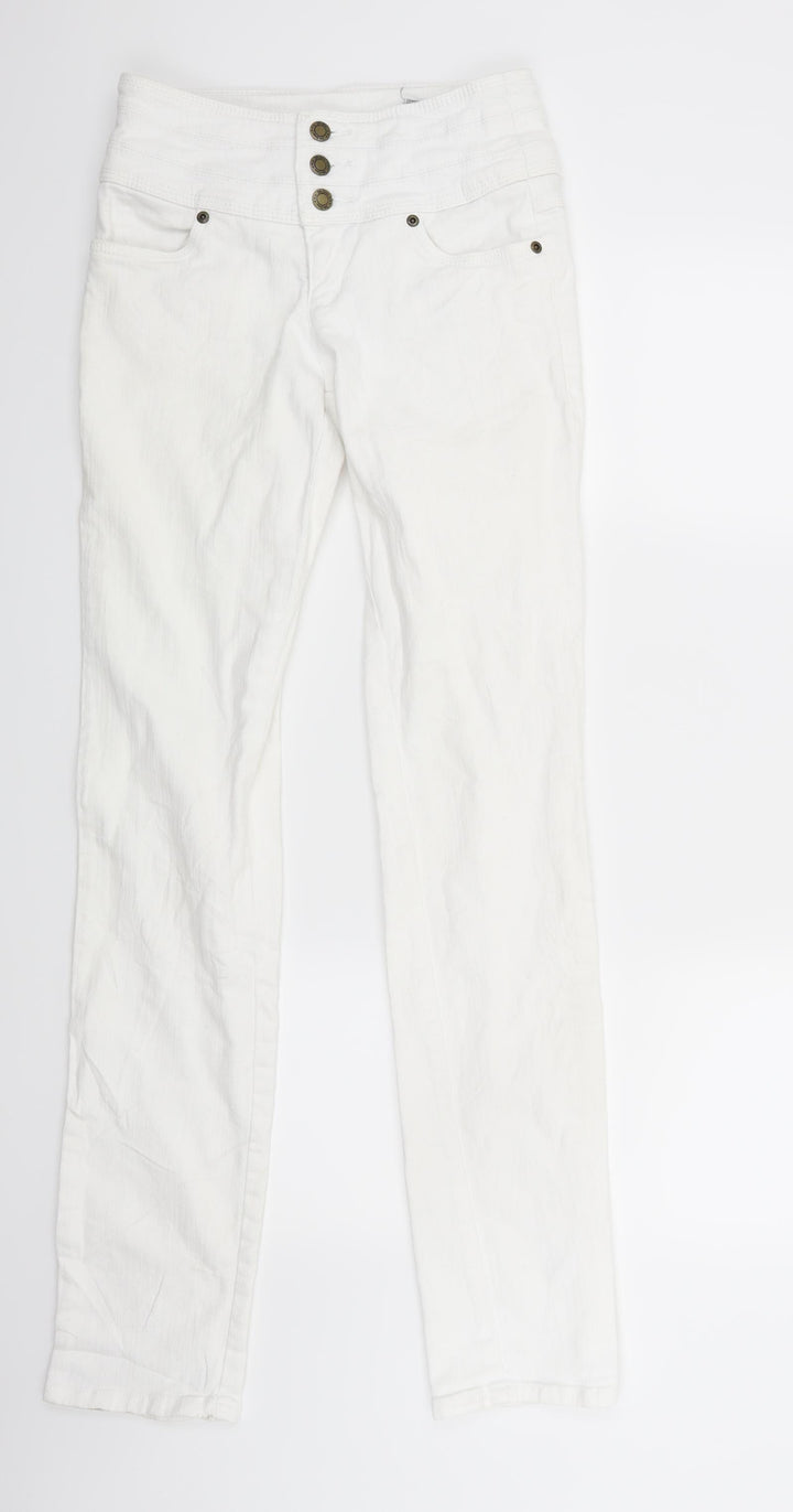 John Baner Womens White Denim Skinny Jeans Size 8 L34 in