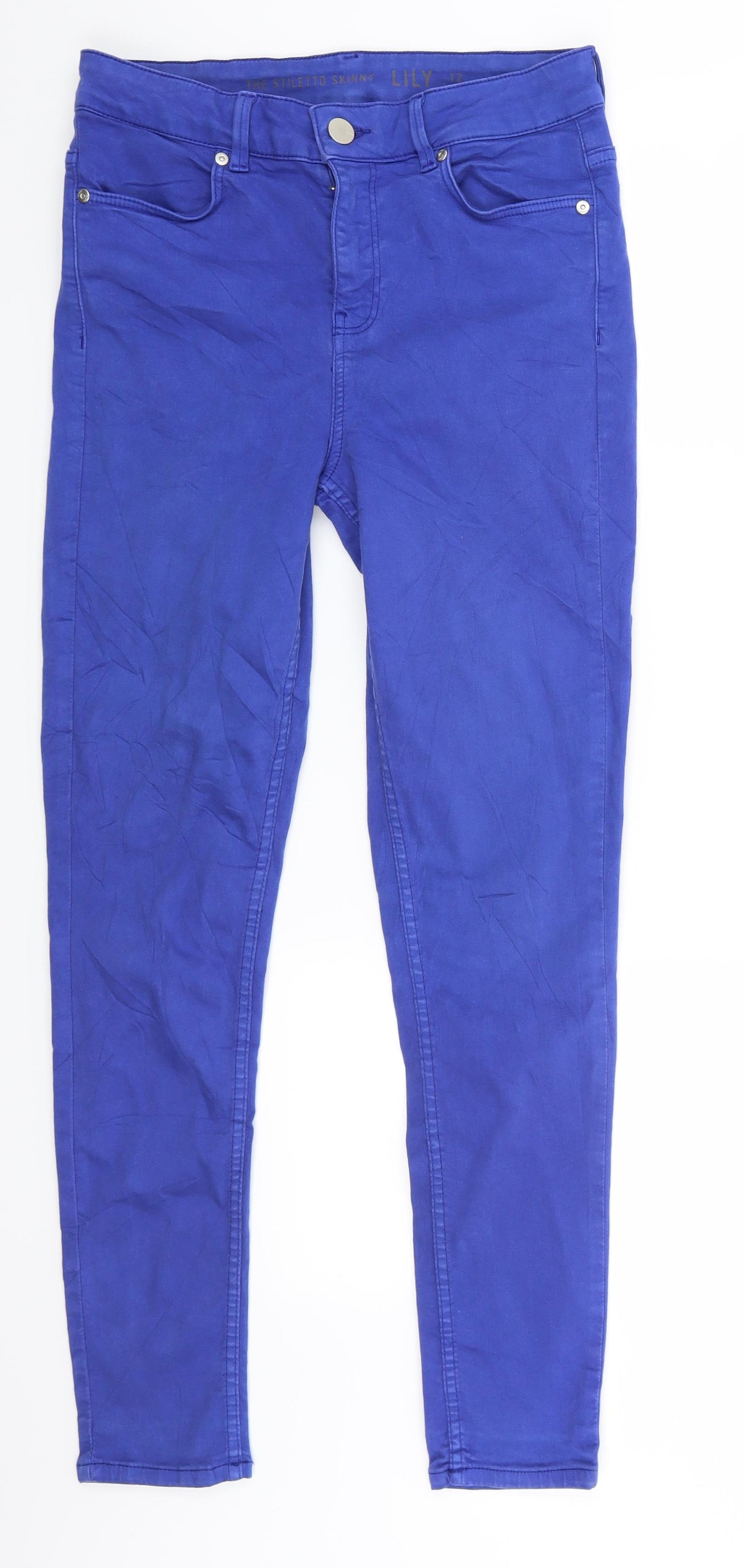 Oasis Womens Blue  Denim Skinny Jeans Size 12 L30 in