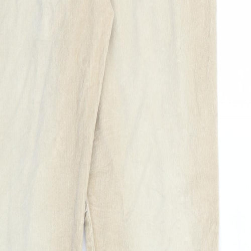Jane Norman Womens Beige  Corduroy Trousers  Size 12 L32 in