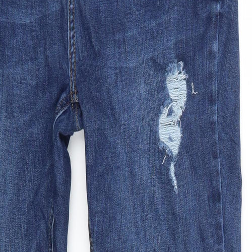 River Island Womens Blue  Denim Cropped Jeans Size 14 L27 in