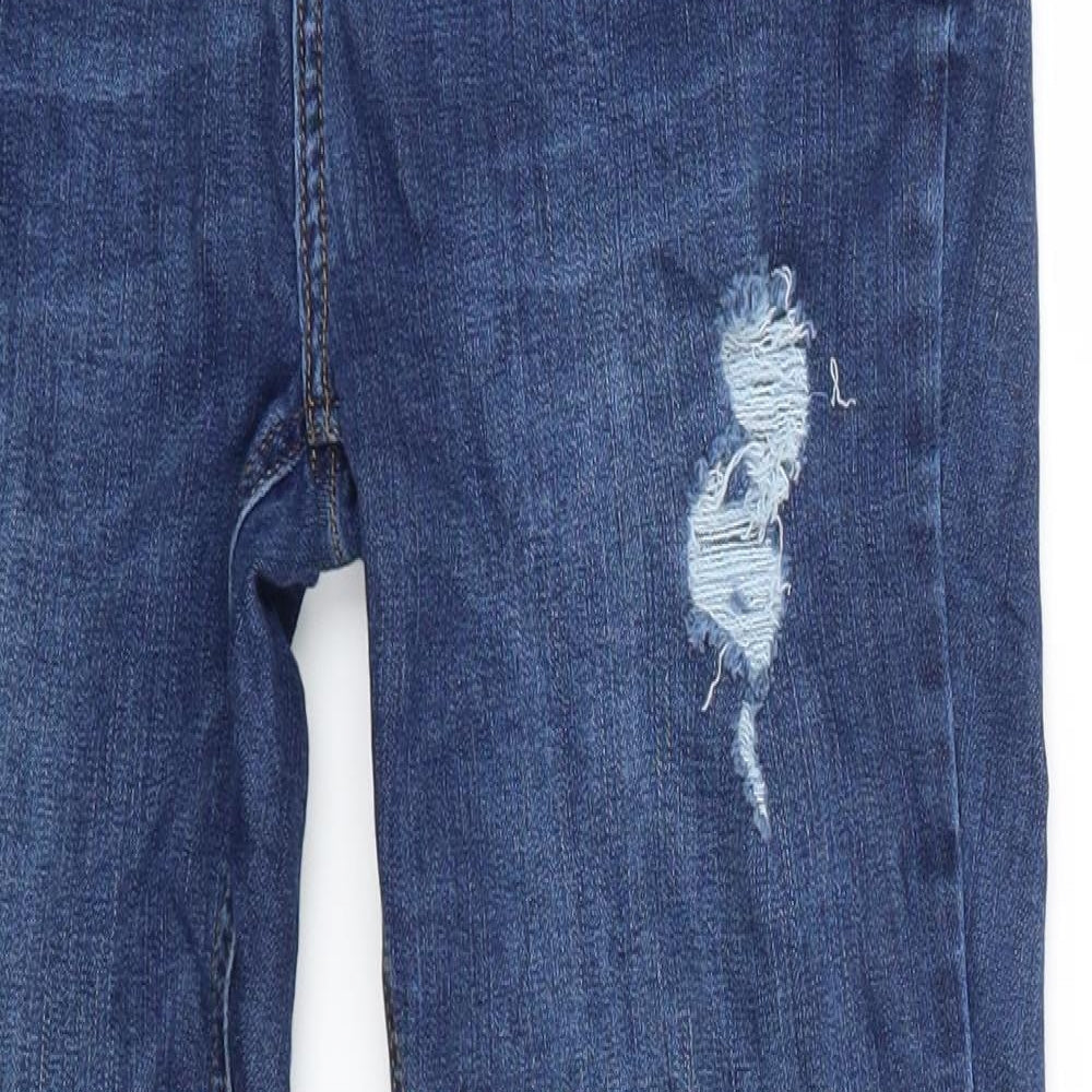 River Island Womens Blue  Denim Cropped Jeans Size 14 L27 in