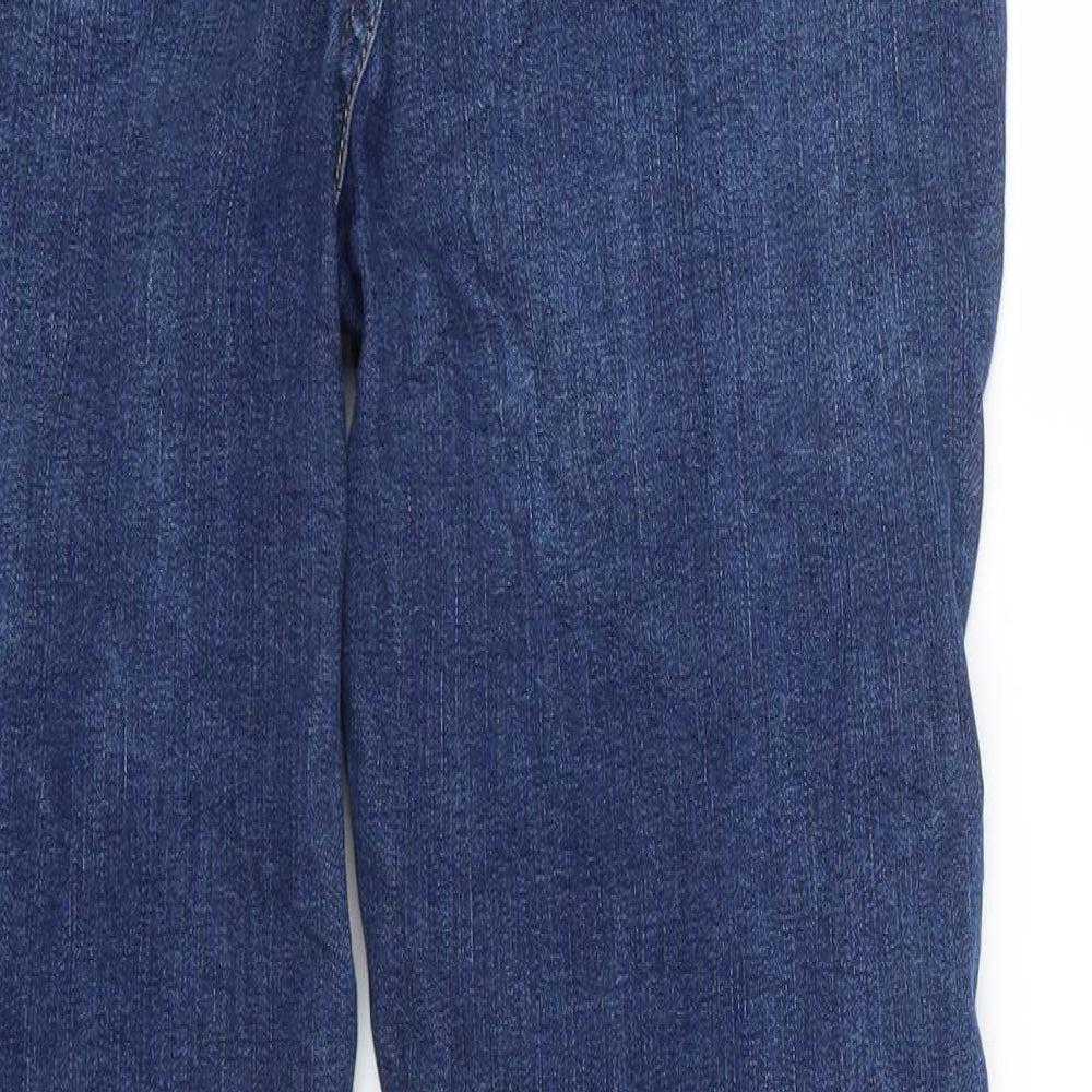 River Island Womens Blue  Denim Cropped Jeans Size 14 L27 in