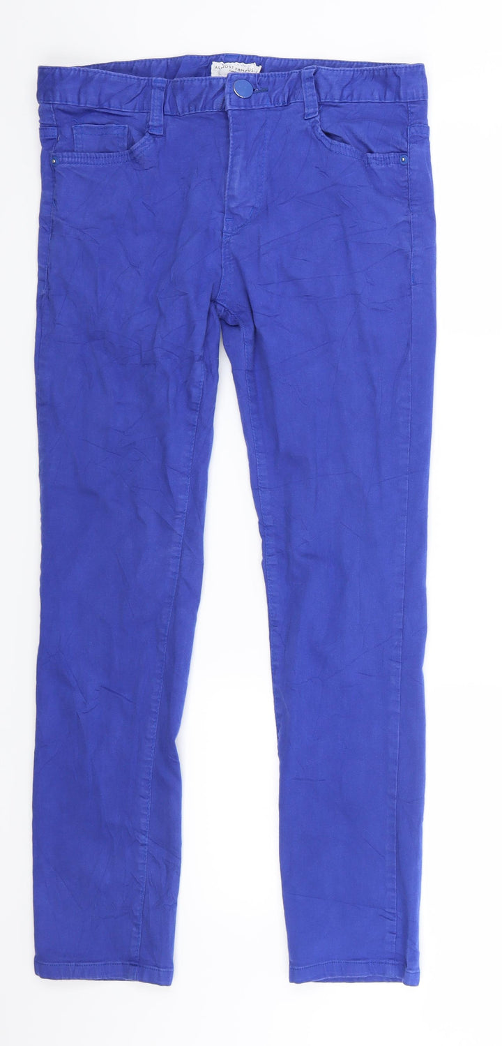 Almost Famous Womens Blue  Denim Jegging Jeans Size 12 L28 in
