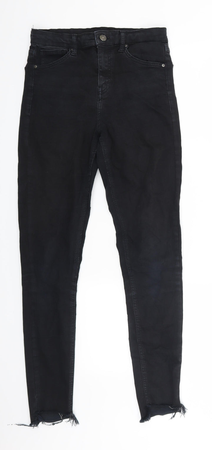 Topshop Womens Black Denim Cropped Jeans Size 28 in L29 in