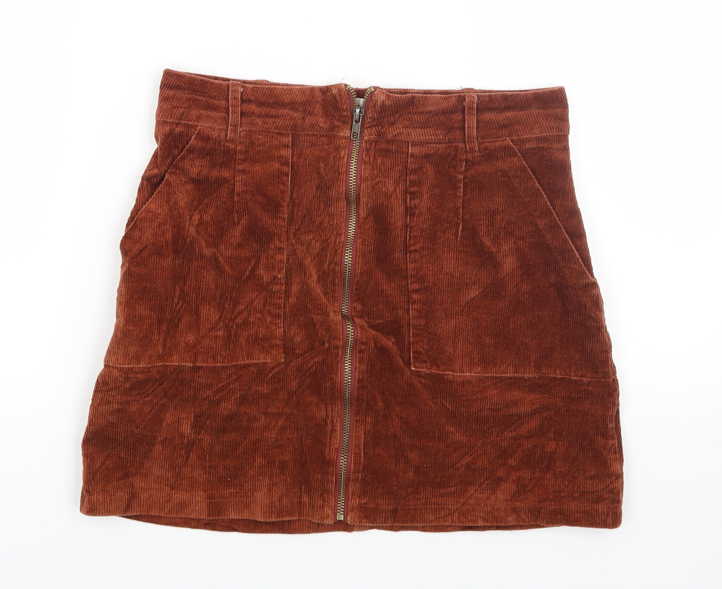 Apricot Womens Brown  Corduroy A-Line Skirt Size 10
