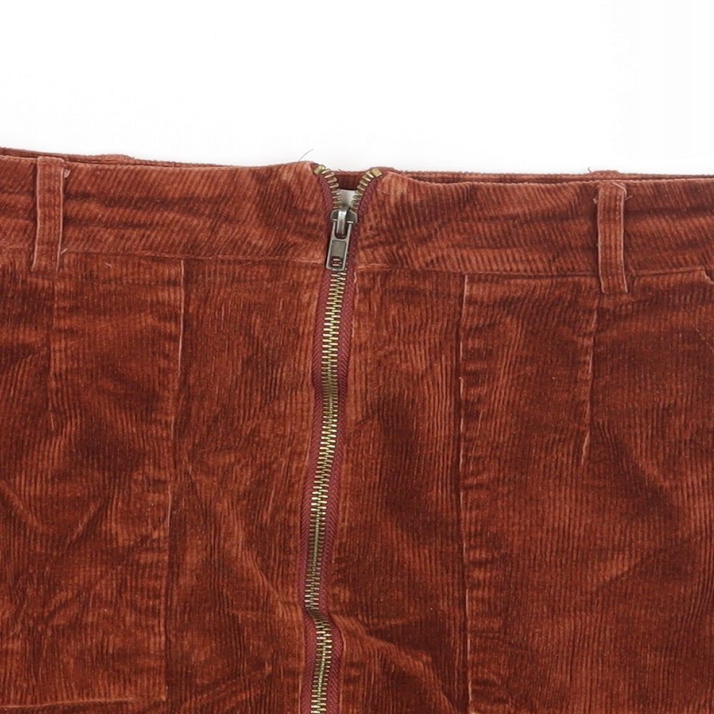 Apricot Womens Brown  Corduroy A-Line Skirt Size 10