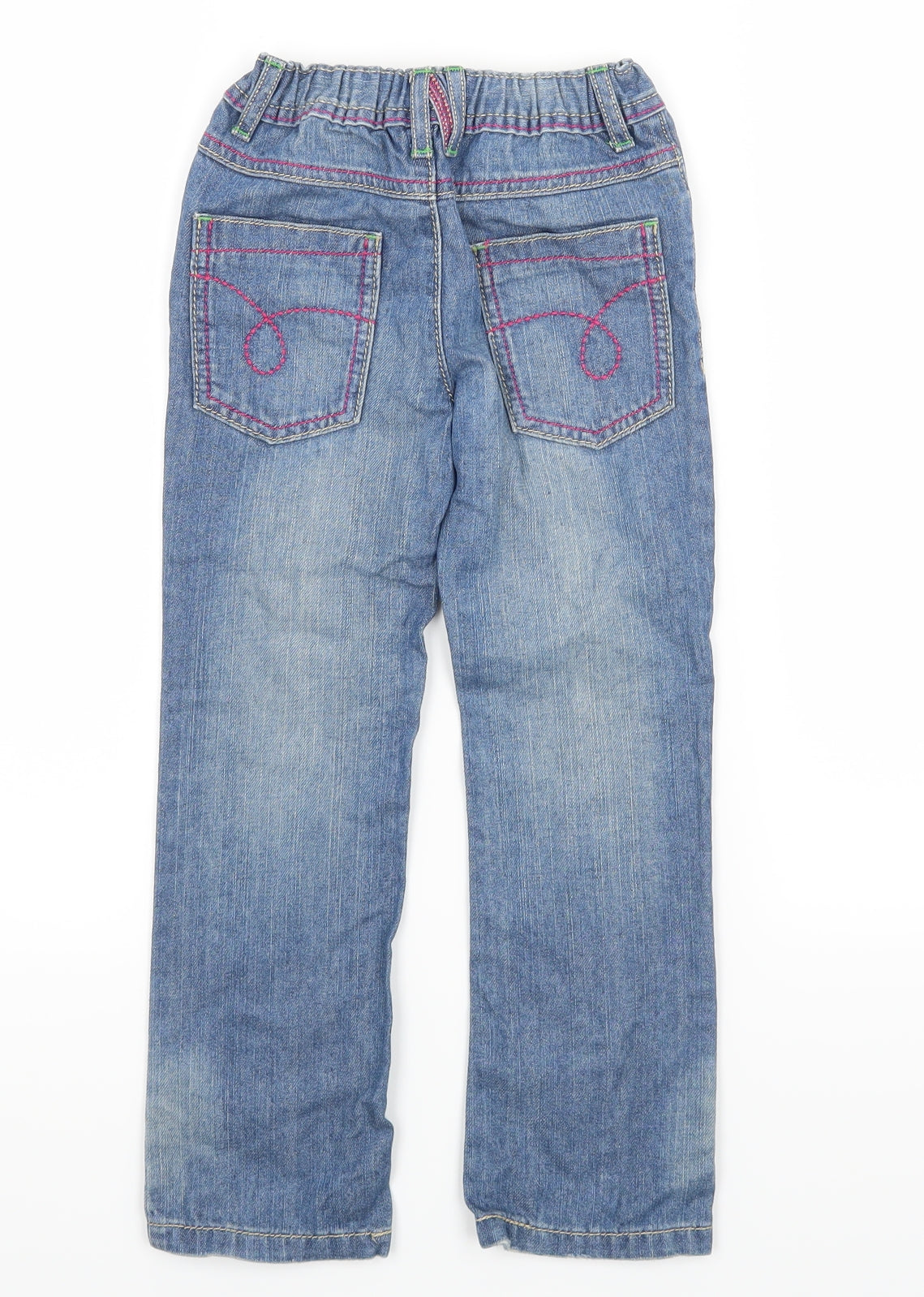 Marks and Spencer Girls Blue  Denim Straight Jeans Size 3-4 Years