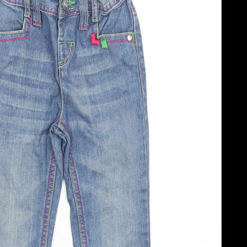Marks and Spencer Girls Blue  Denim Straight Jeans Size 3-4 Years
